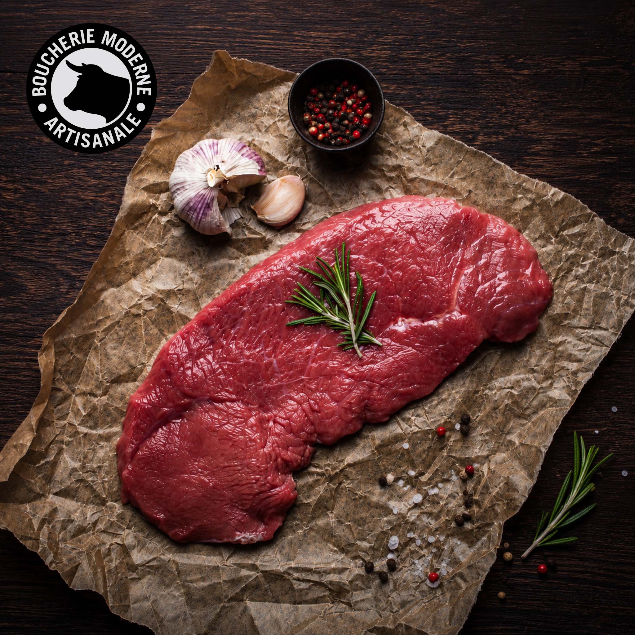 Bifsteak de bœuf tendre et savoureux, découpé dans des muscles nobles pour une cuisson minute.