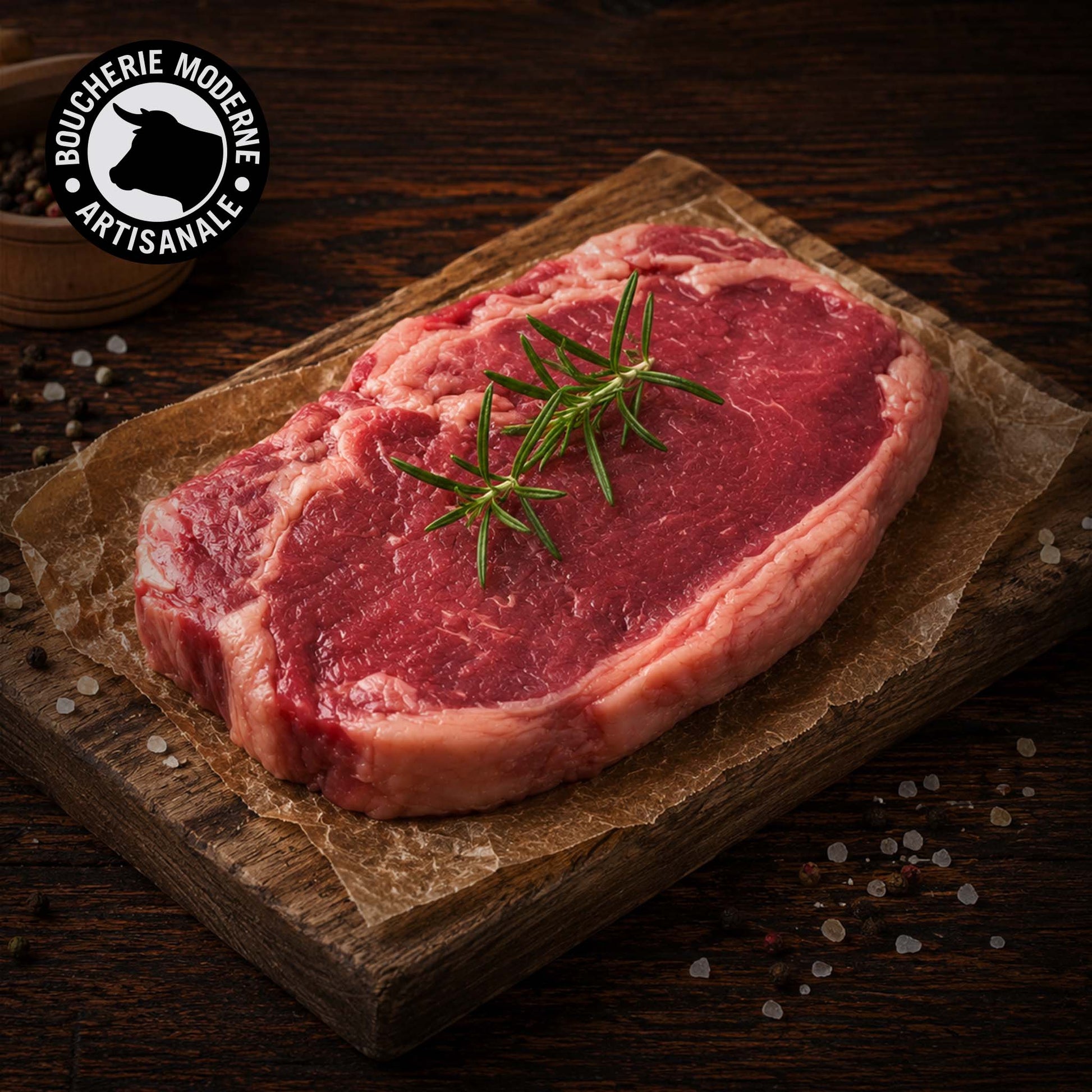 Faux-filet Blonde d’Aquitaine, tendre et goûteux, idéal pour grillades et poêlées.
