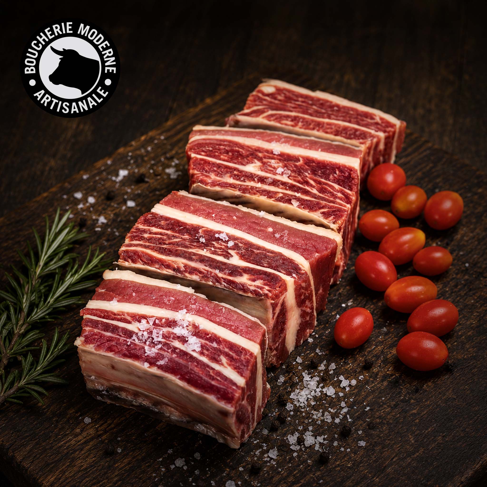 Plat de côte désossé, idéal pour plats mijotés riches et gourmands.