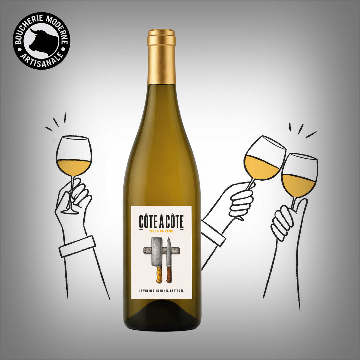 Le CÔTE-A-CÔTE Blanc des Vignobles Malijay est un vin frais et gourmand, pensé pour les moments simples et conviviaux.