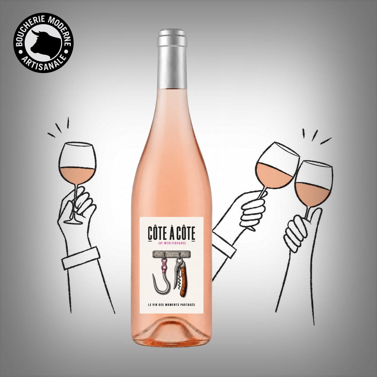 Le CÔTE-À-CÔTE Rosé des Vignobles Malijay est un vin frais et gourmand, idéal pour accompagner les moments de partage.