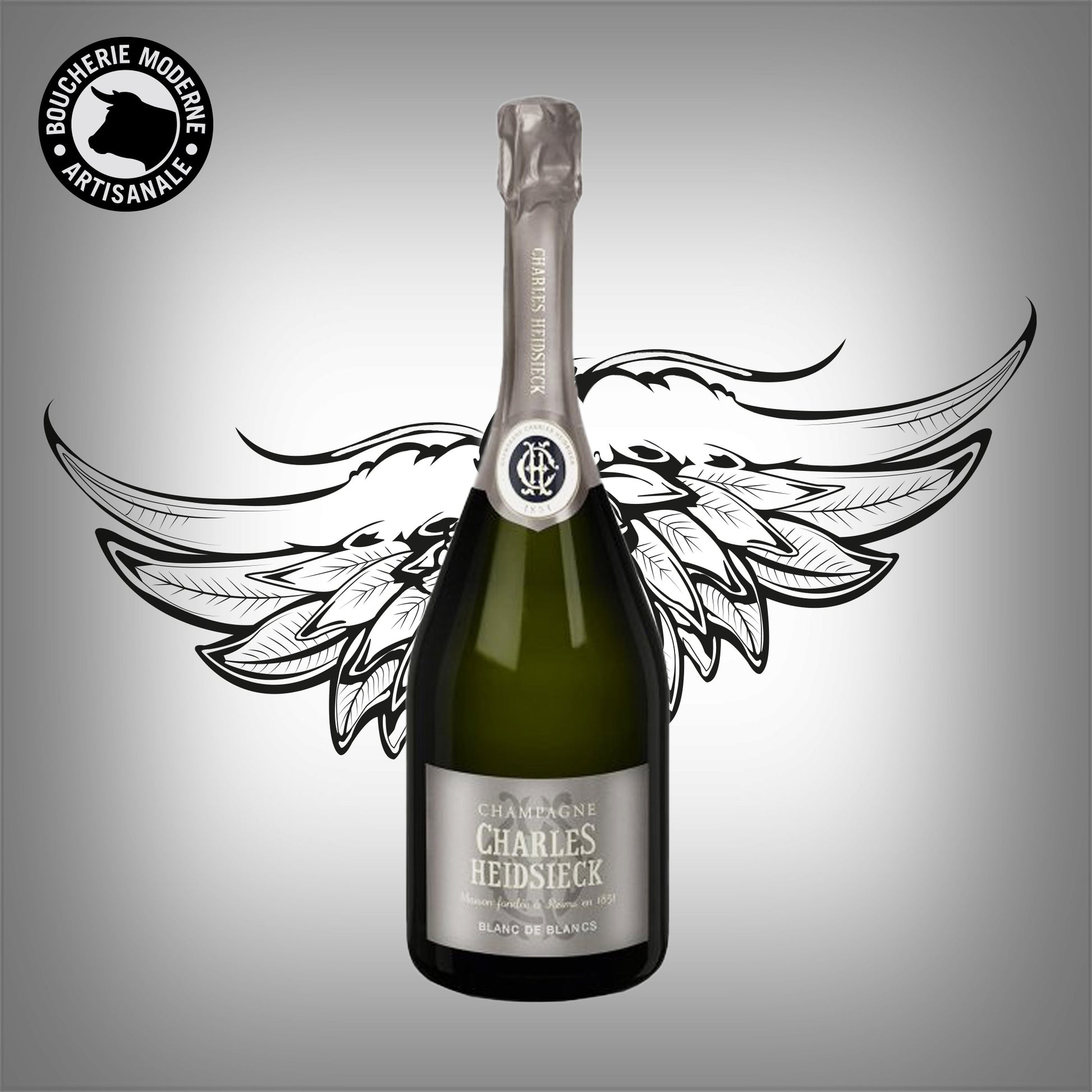 Champagne fin et élégant, 100 % Chardonnay, aux bulles délicates.