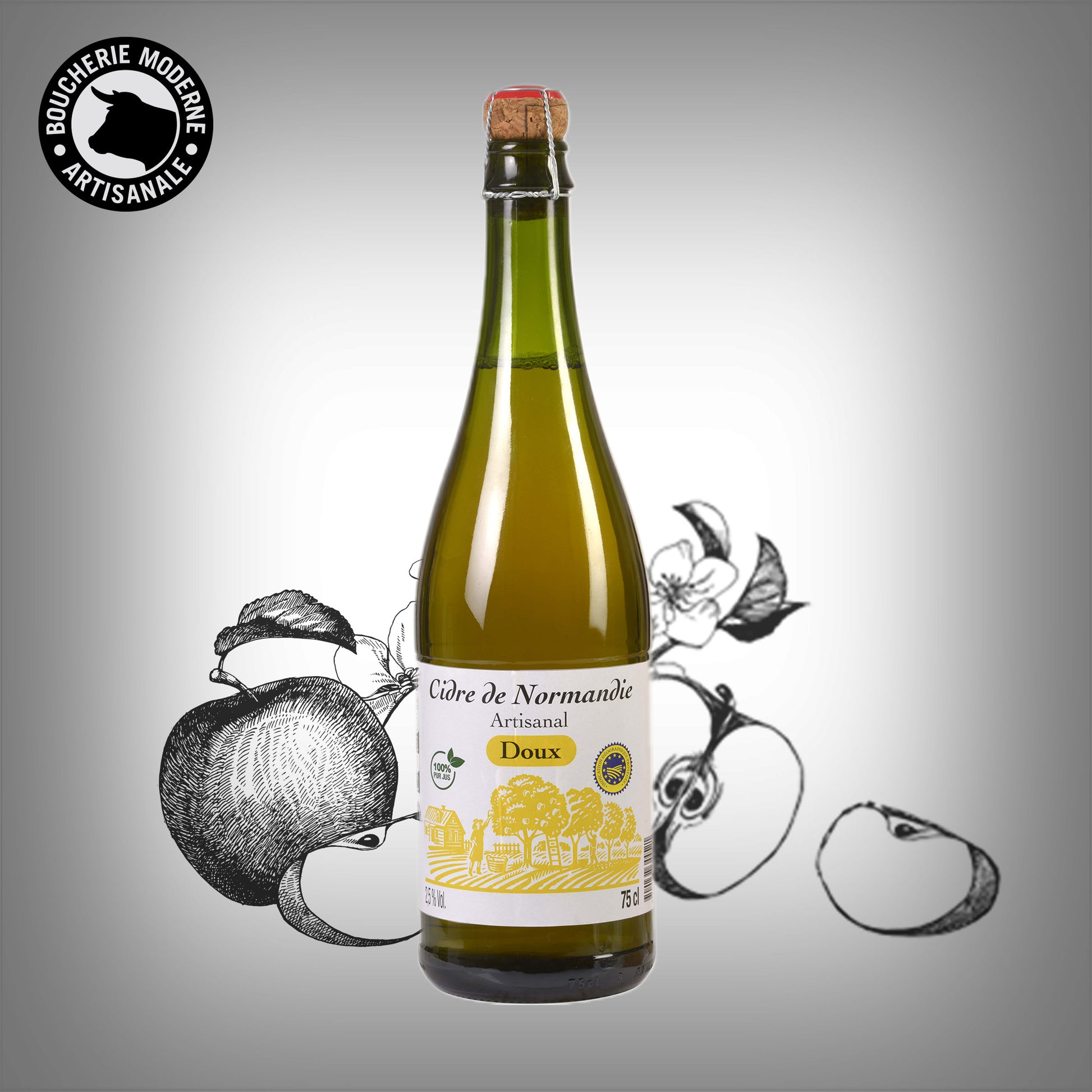 Cidre doux normand, fruité, léger et rafraîchissant.