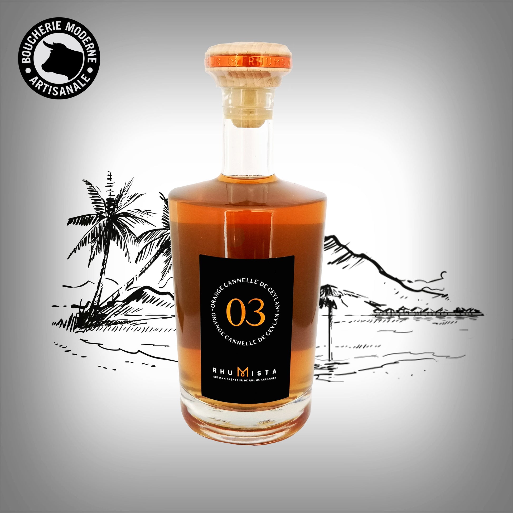  Rhum agricole infusé aux zestes d’orange et cannelle, frais et subtilement épicé.