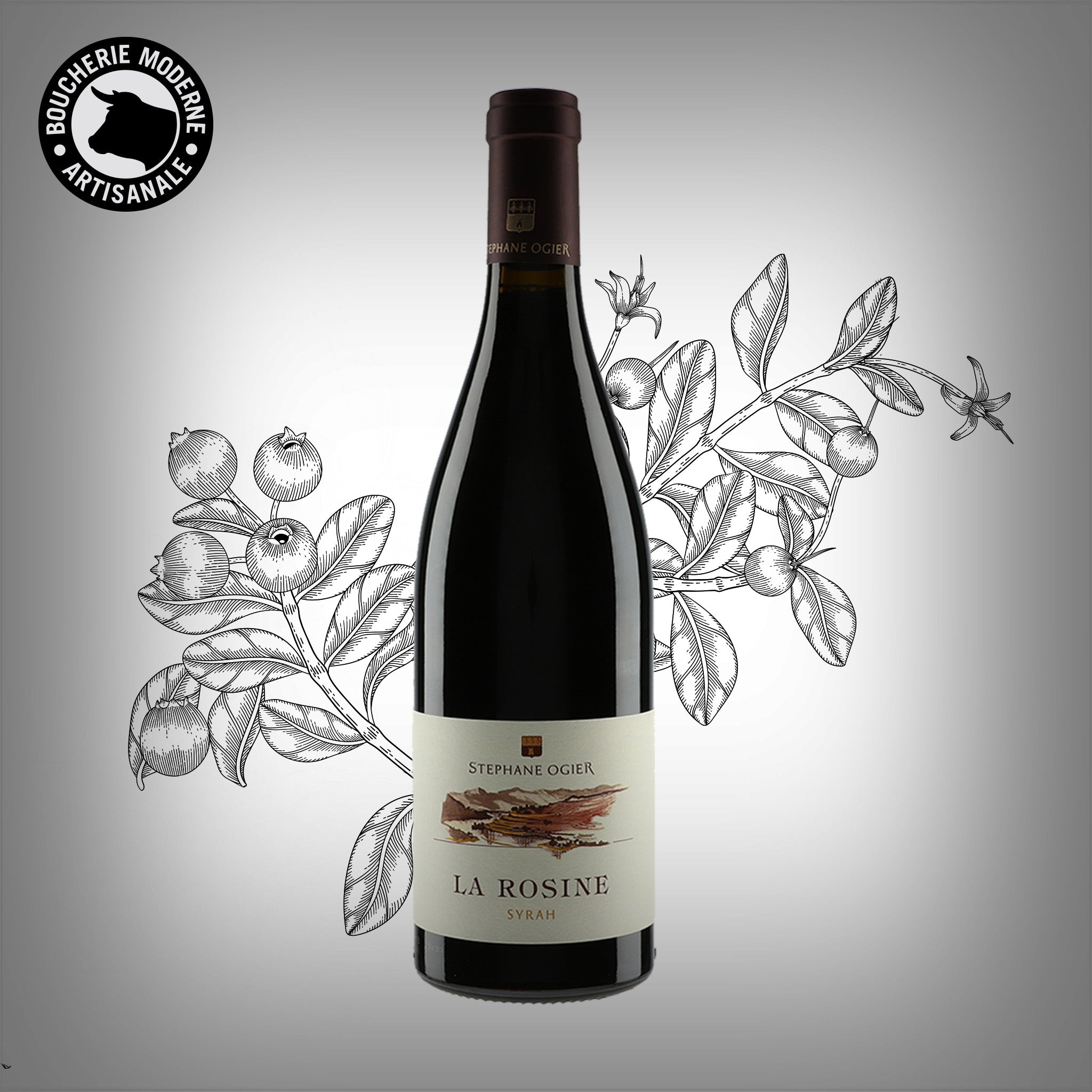 La Rosine, rouge intense et élégant de la Vallée du Rhône, idéal pour accompagner vos viandes de caractère.