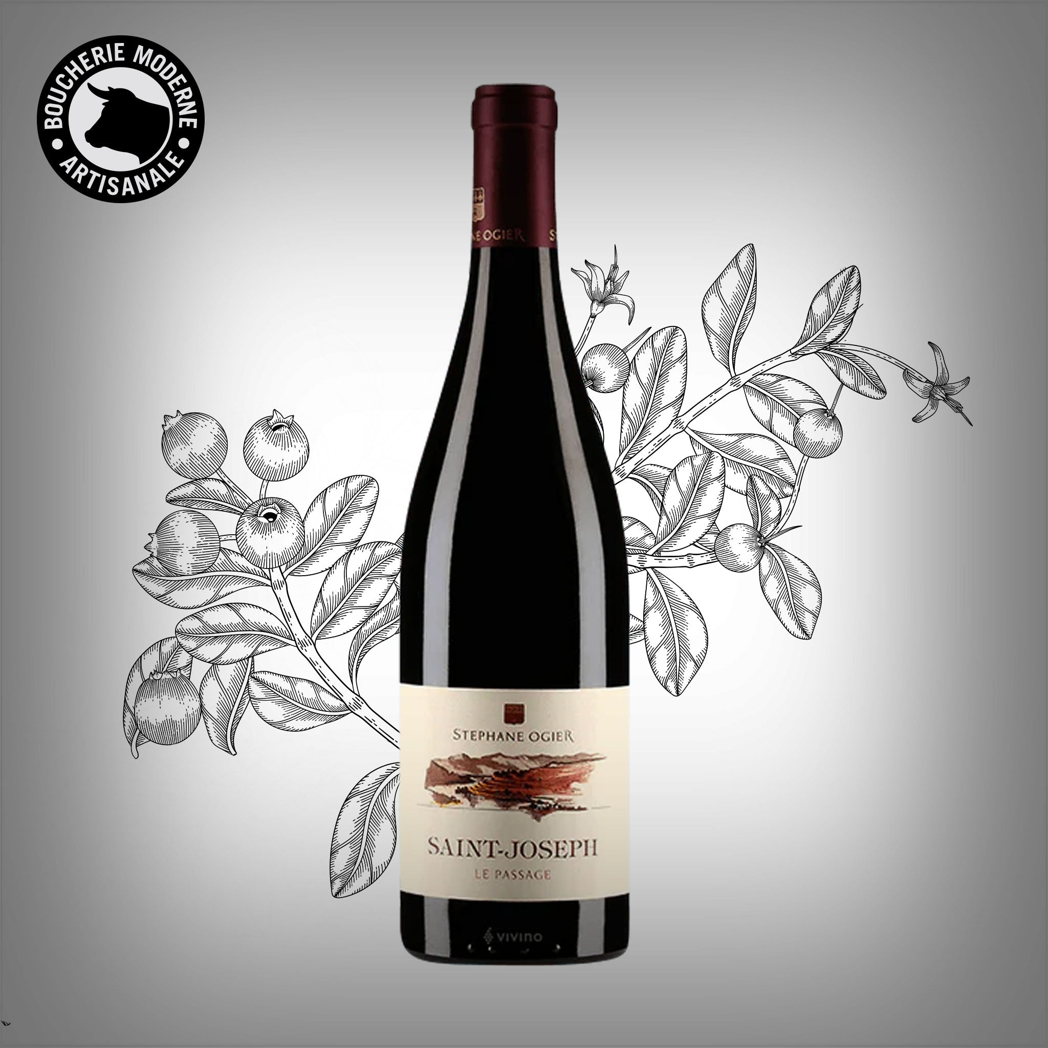 Le Passage Saint-Joseph, rouge soyeux et élégant, parfait pour accompagner vos belles pièces de viande.