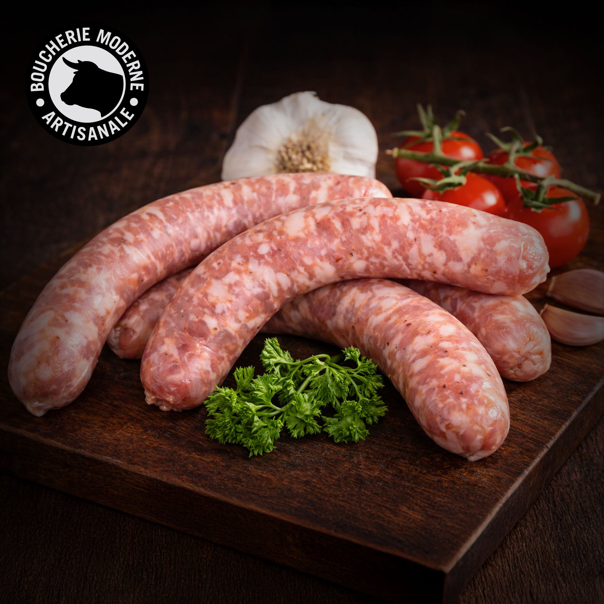 Chipolatas fines et moelleuses, préparées avec du porc français et des épices douces.