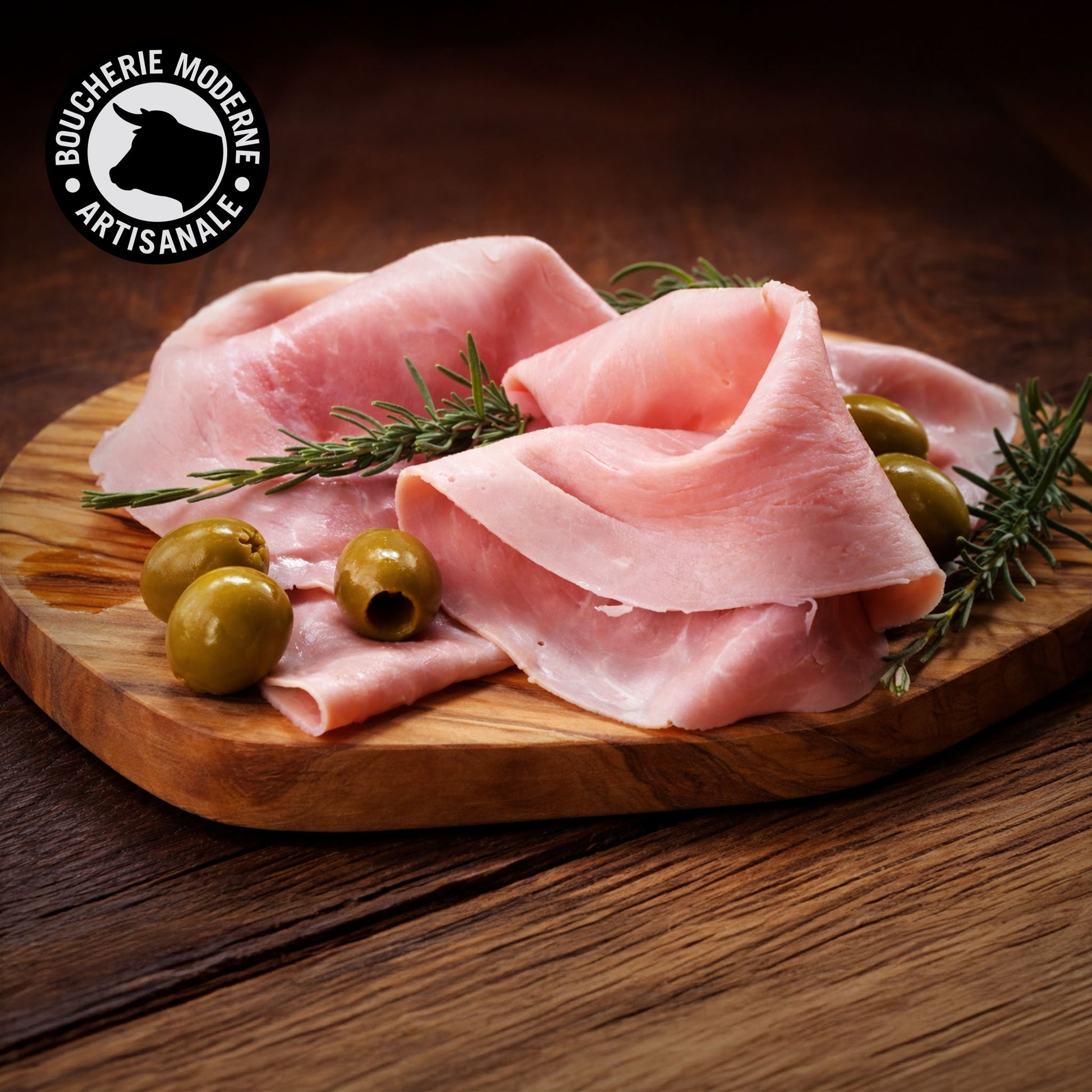 Jambon de Paris supérieur, tendre et délicatement salé, idéal pour vos repas du quotidien.
