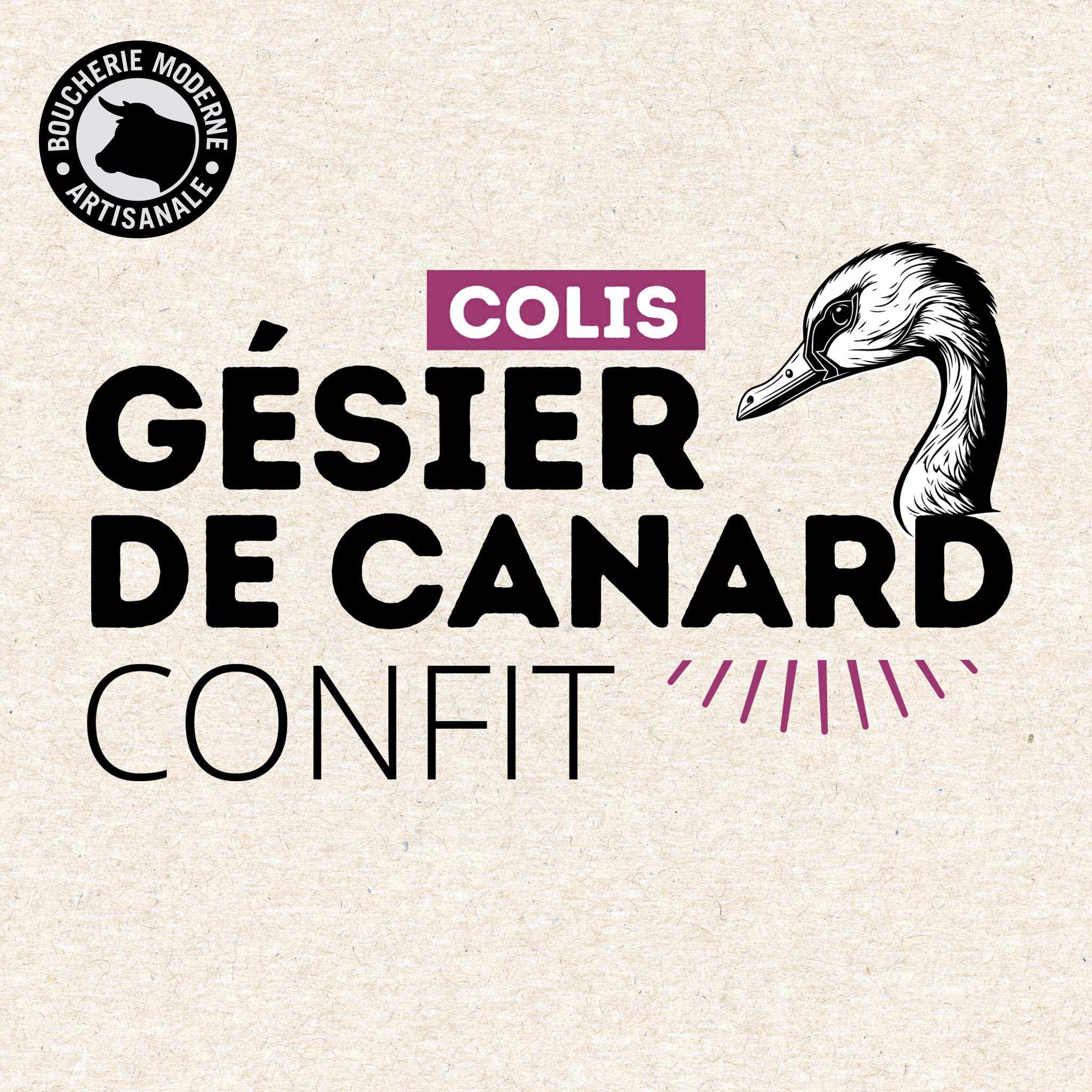 Gésiers de canard confits, fondants et riches en saveurs.