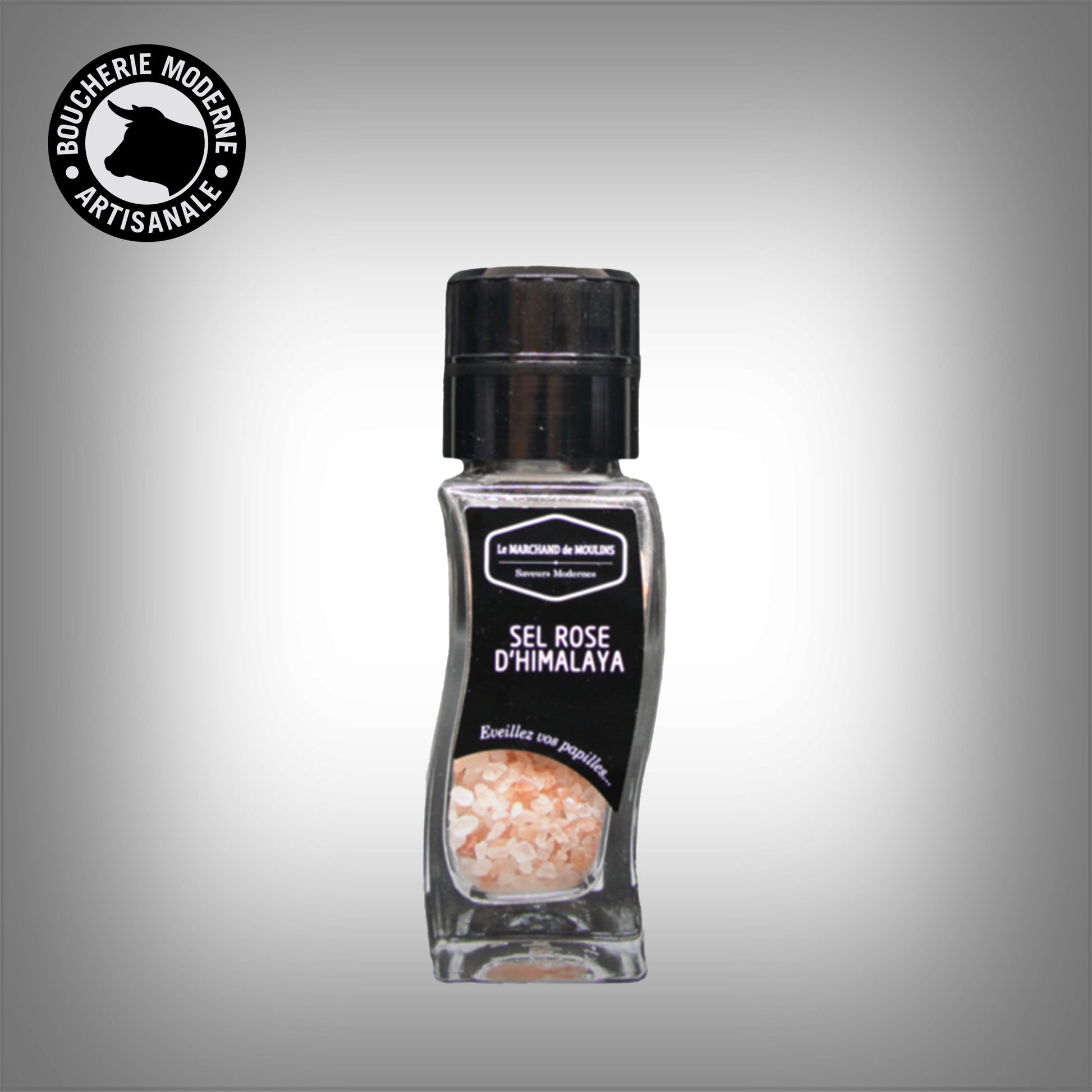 Sel rose d’Himalaya en moulin, pur et minéral, idéal pour l’assaisonnement du quotidien.