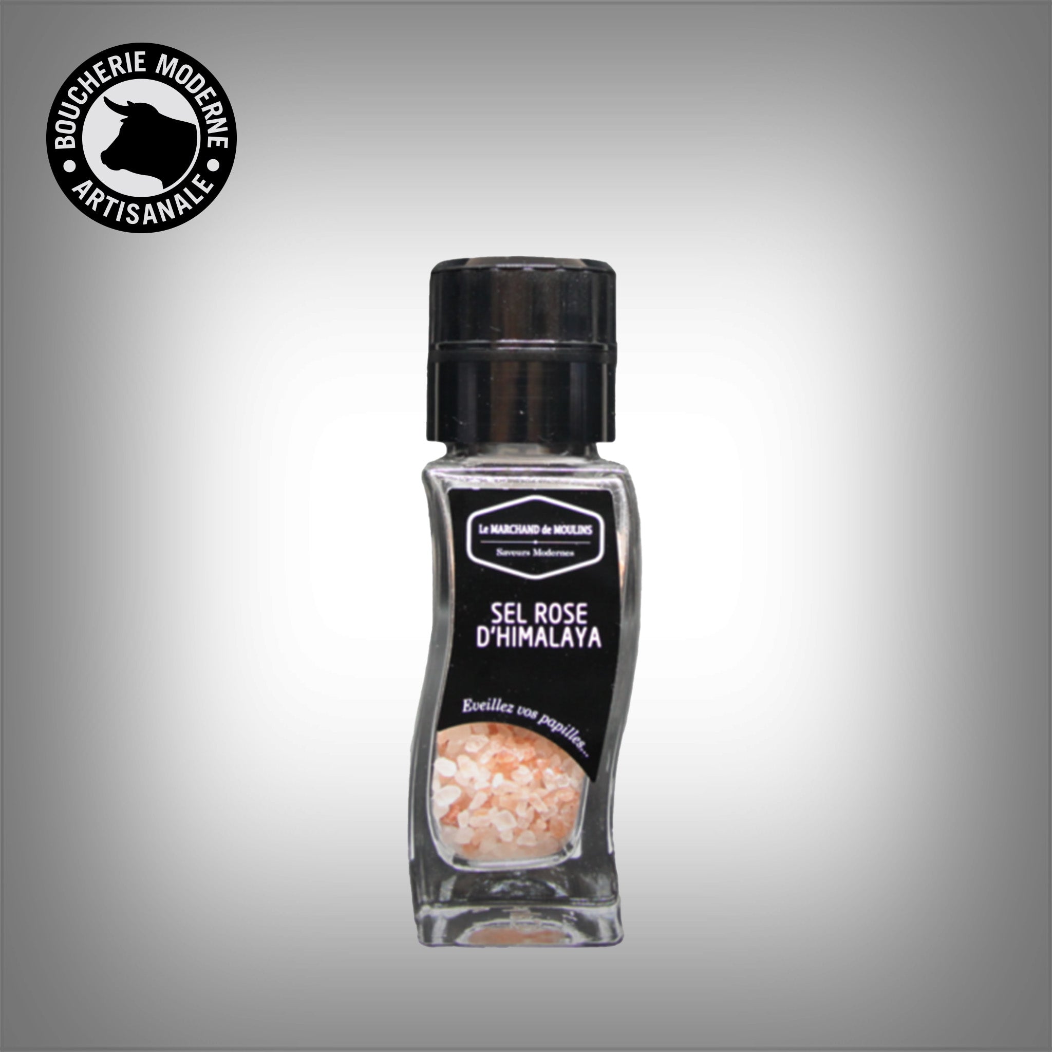 Sel rose d’Himalaya en moulin, pur et minéral, idéal pour l’assaisonnement du quotidien.