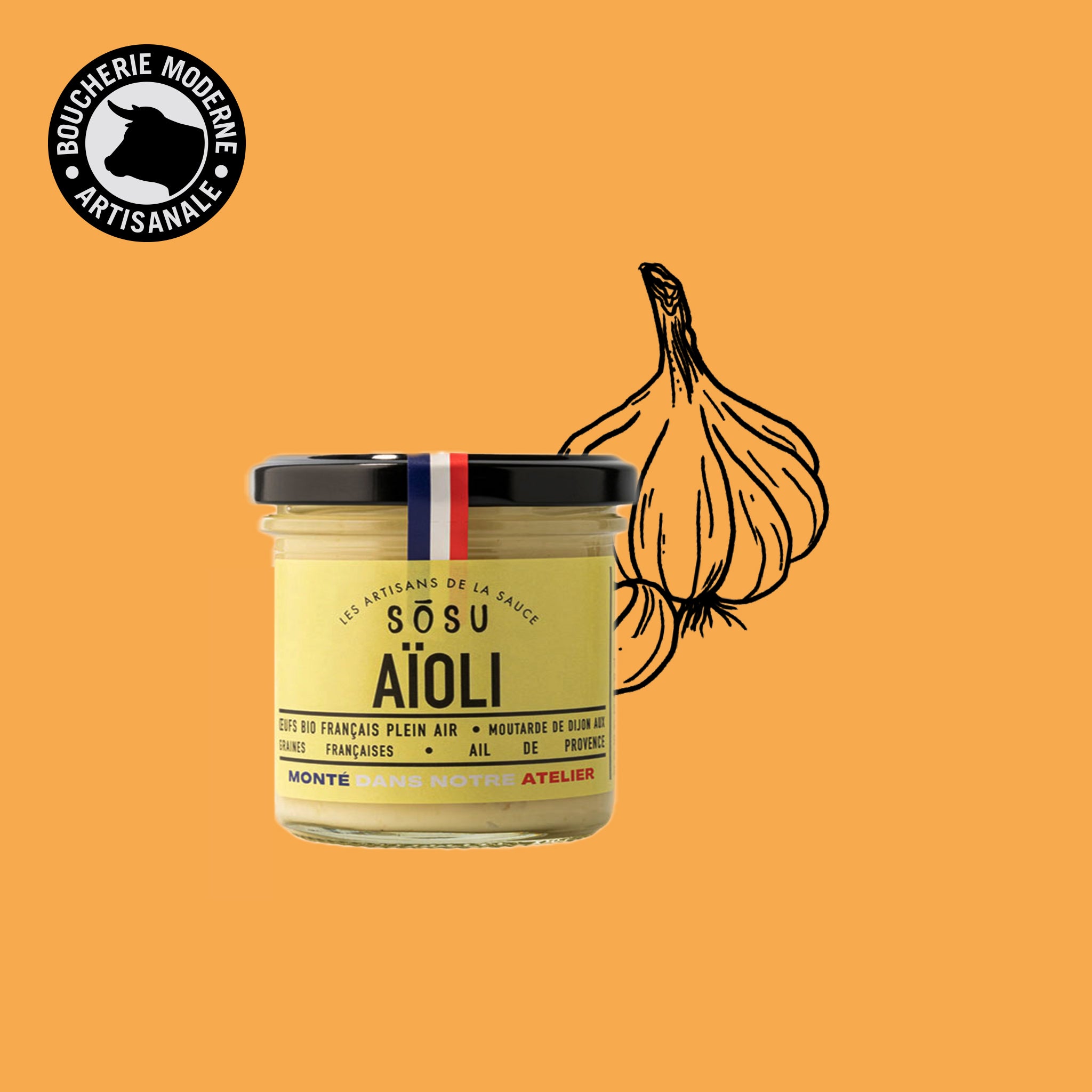 Sauce aïoli onctueuse et parfumée, idéale pour la rôtisserie.