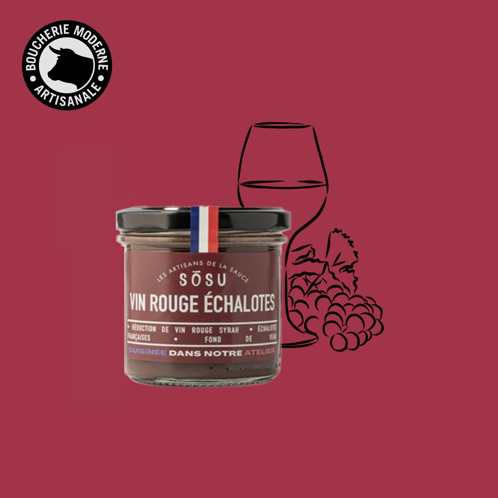 Sauce au vin rouge et échalotes, idéale pour les viandes.