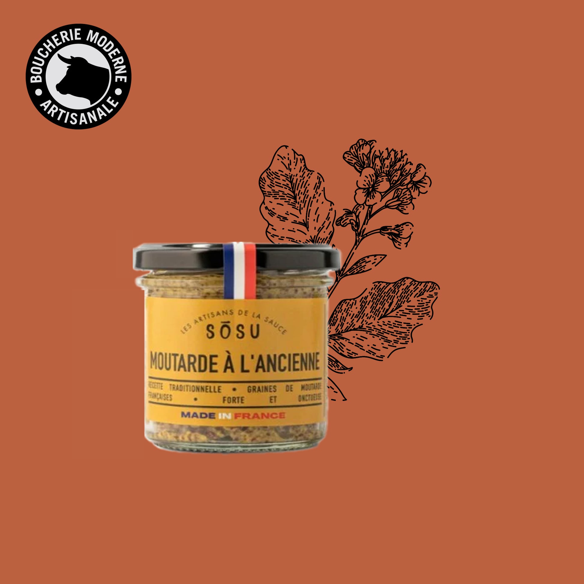 Moutarde de Dijon au goût franc et relevé.