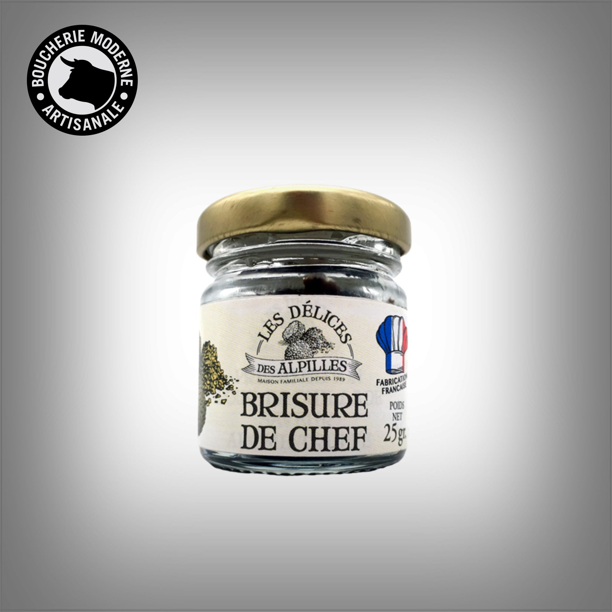 Délice des Alpilles à la truffe, condiment raffiné au parfum intense et élégant.