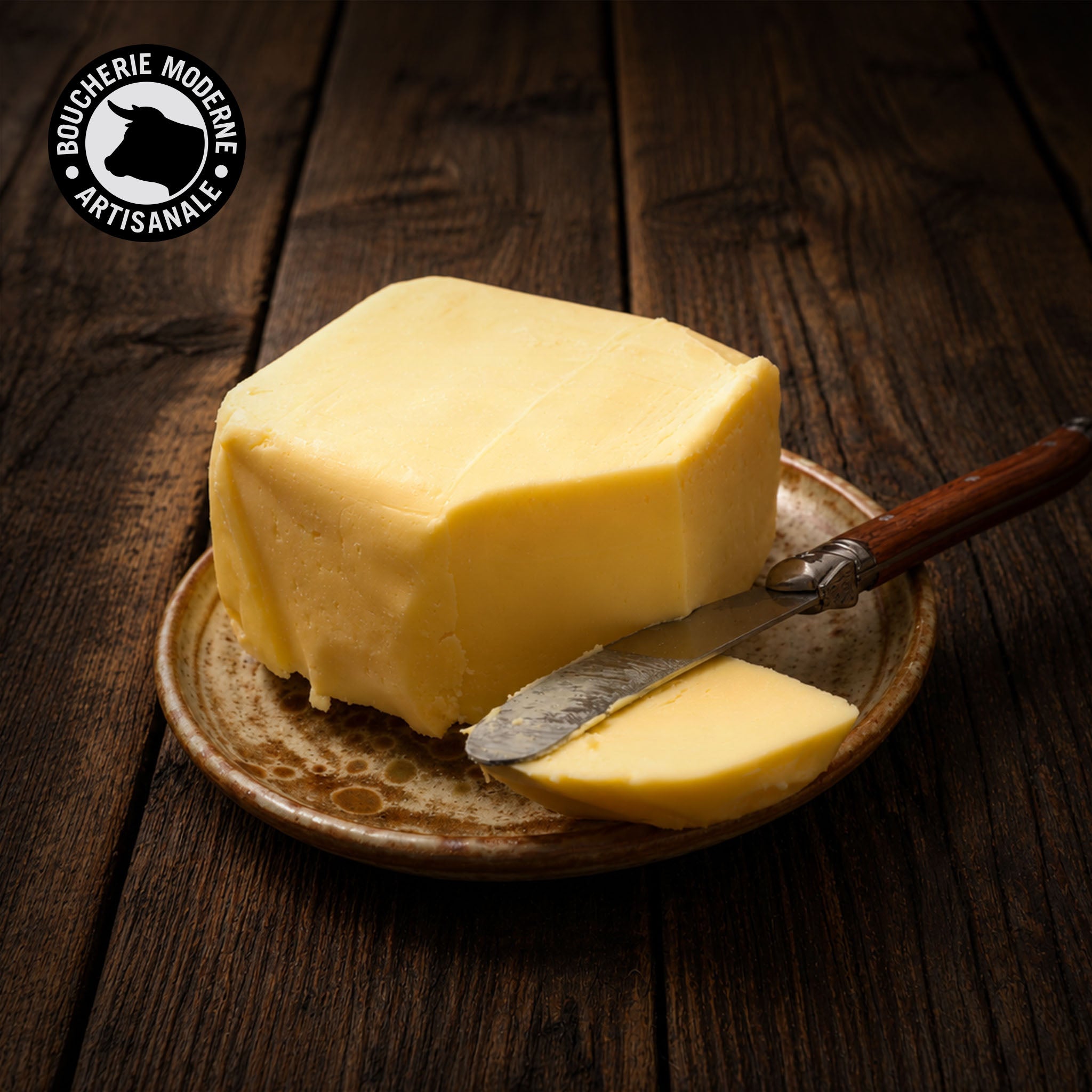 Beurre demi-sel d’Isigny, onctueux et savoureux, à la texture fondante.