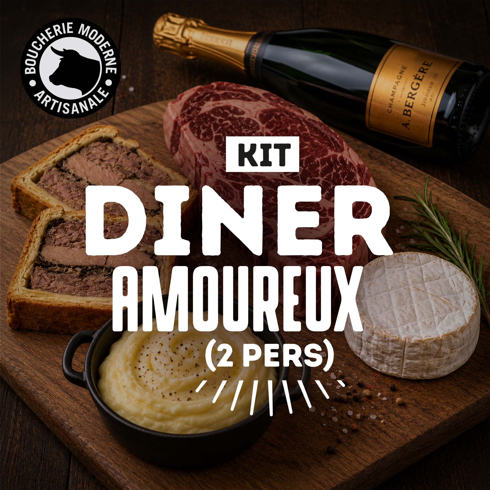 Un dîner raffiné pour deux, à partager à la maison en toute simplicité.