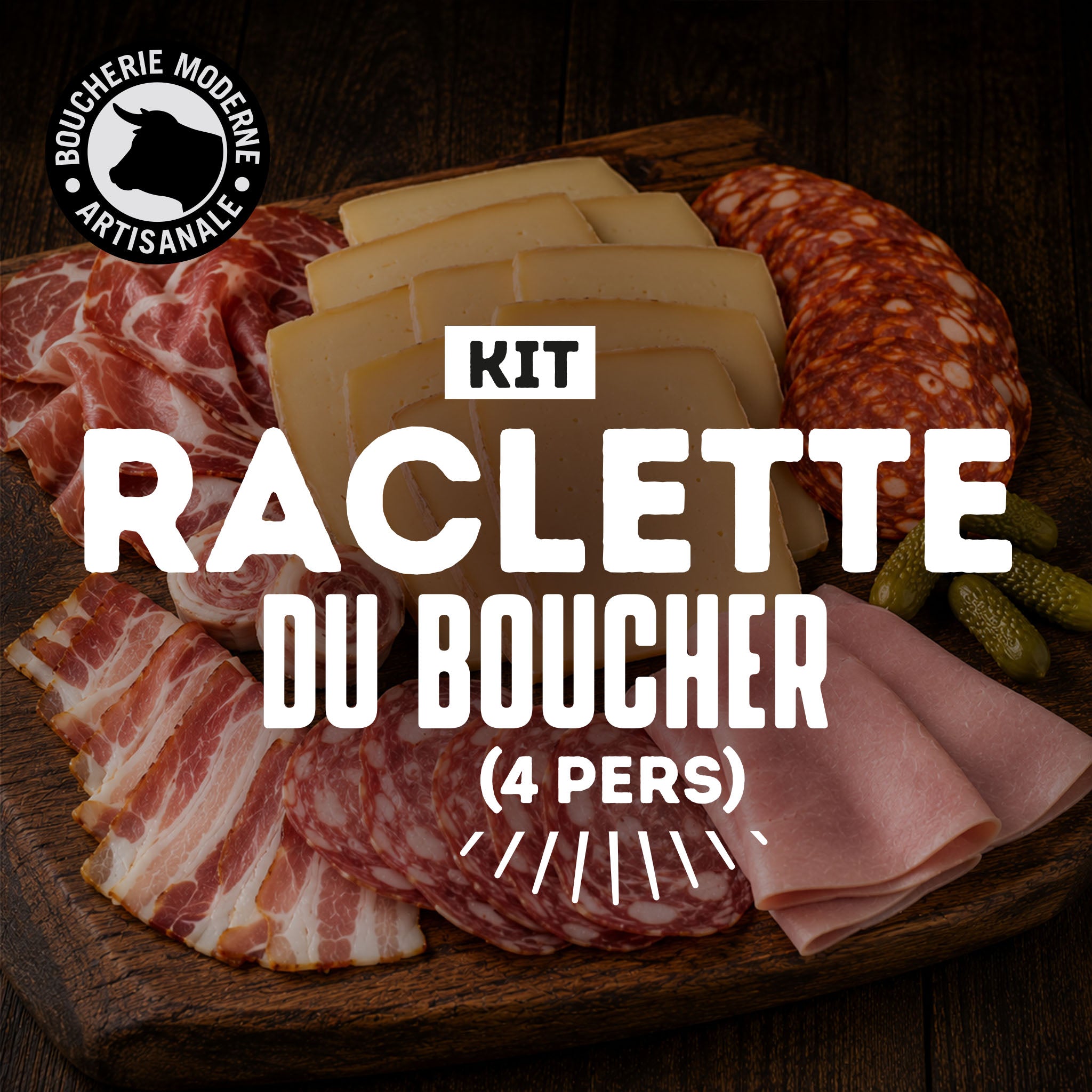 Tout pour une raclette conviviale et gourmande pour 4 personnes.