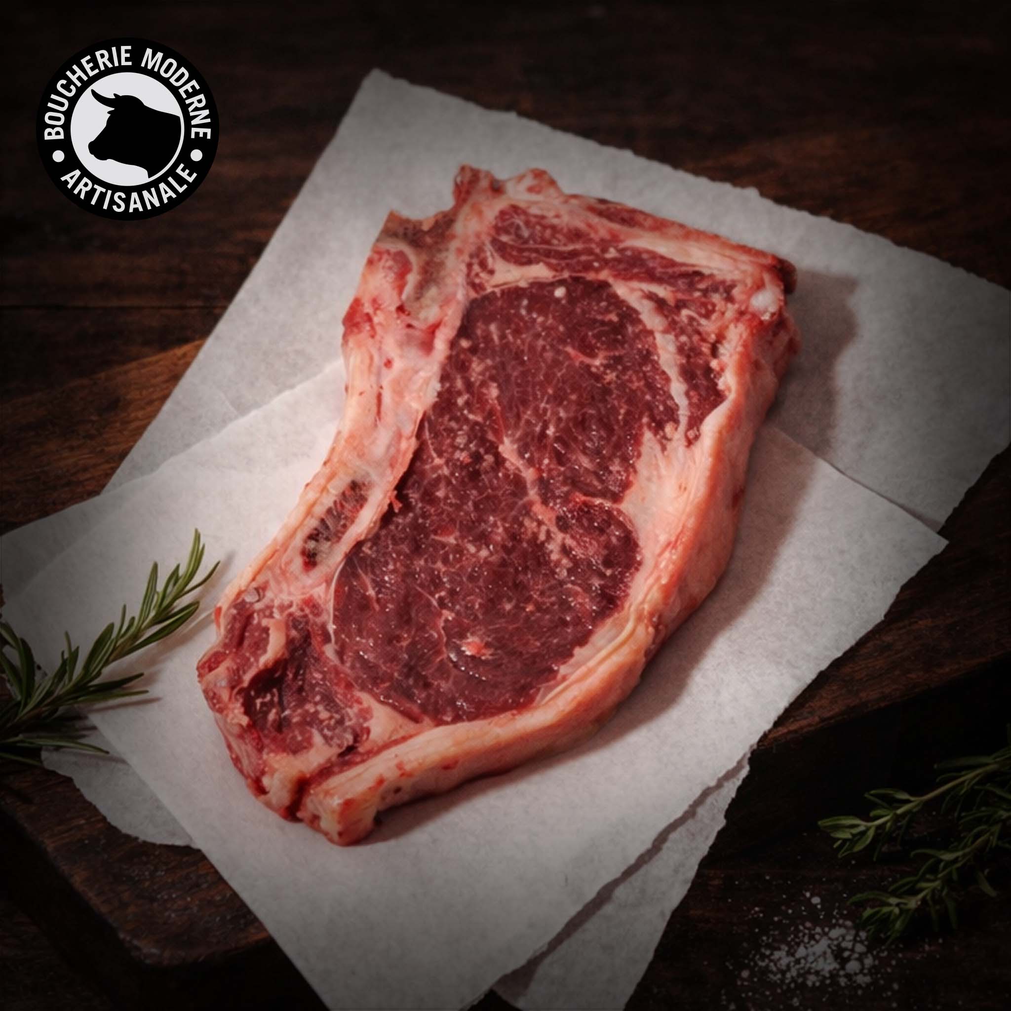 L-Bone Normande généreuse et persillée, idéale pour une cuisson au grill ou à la poêle.