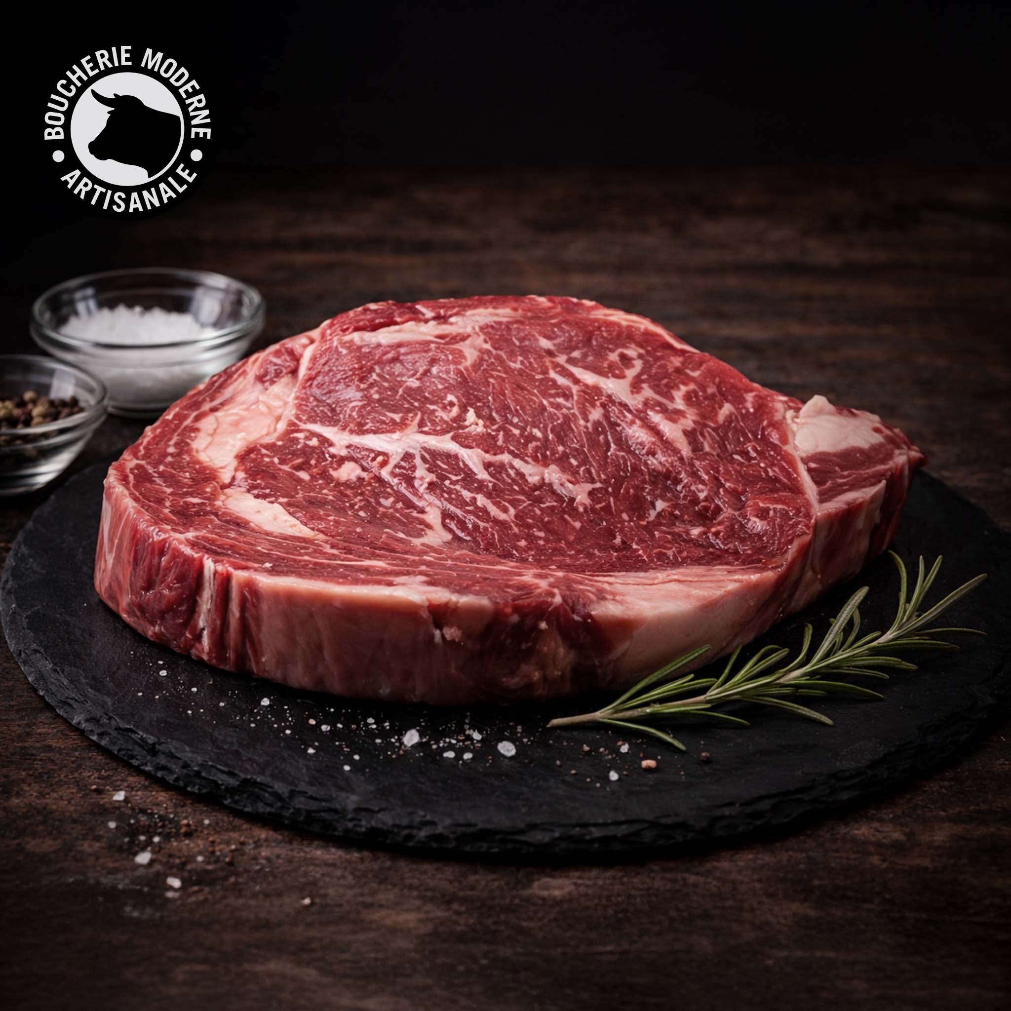 Entrecôte Normande persillée et généreuse, idéale pour une cuisson au grill ou à la poêle.