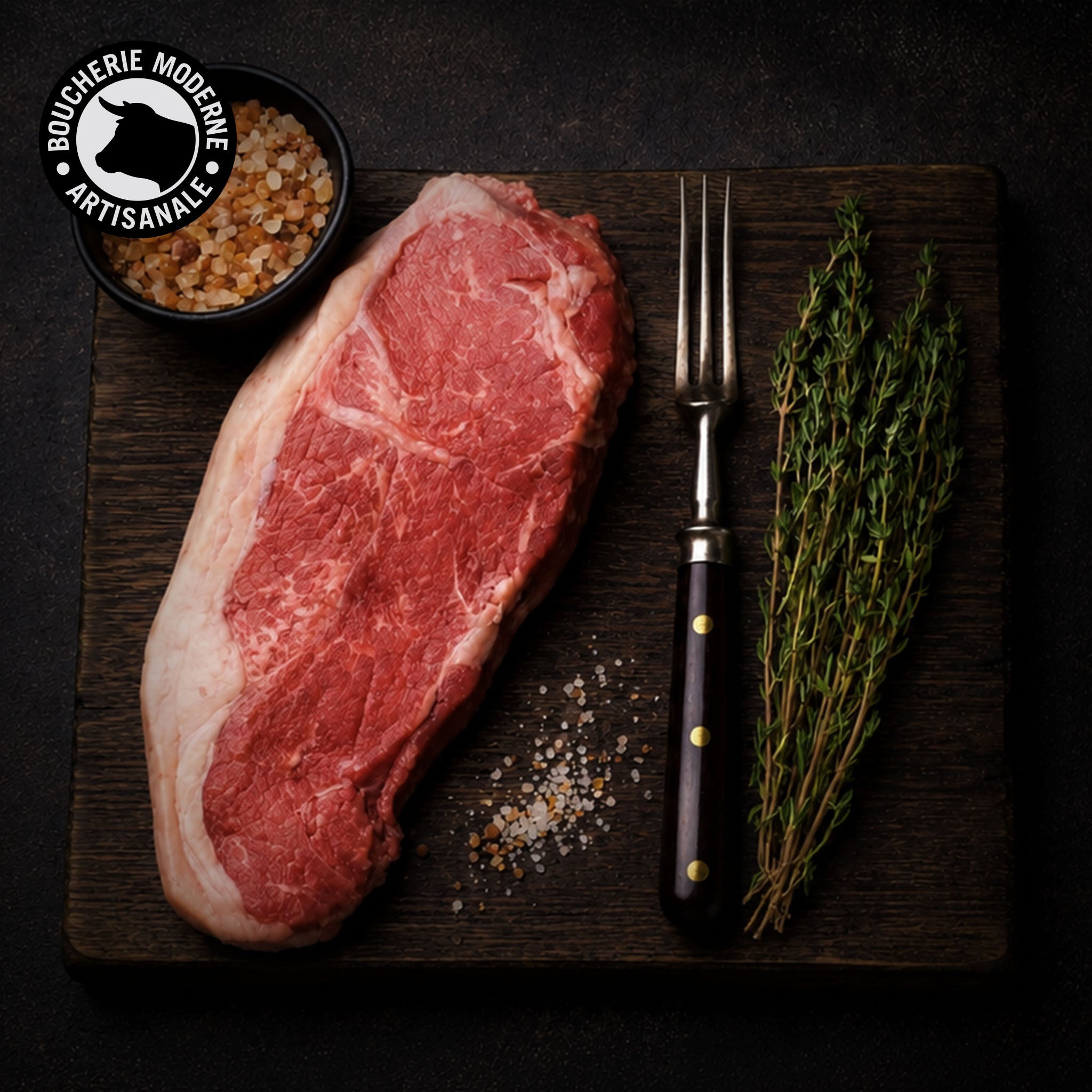 Faux-filet Charolaise tendre et équilibré, idéal pour une cuisson rapide au grill.