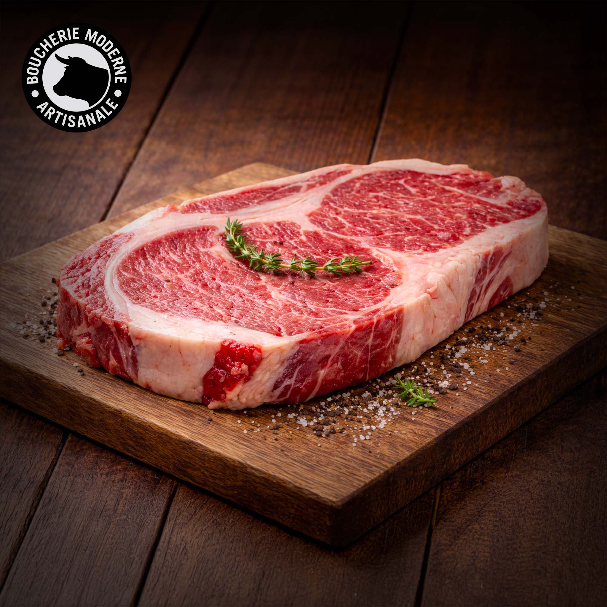 Entrecôte Limousine tendre et équilibrée, idéale pour une cuisson au grill ou à la poêle.