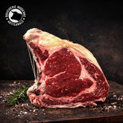 Côte de bœuf Galloway persillée et de caractère, idéale pour une cuisson au grill ou au four.