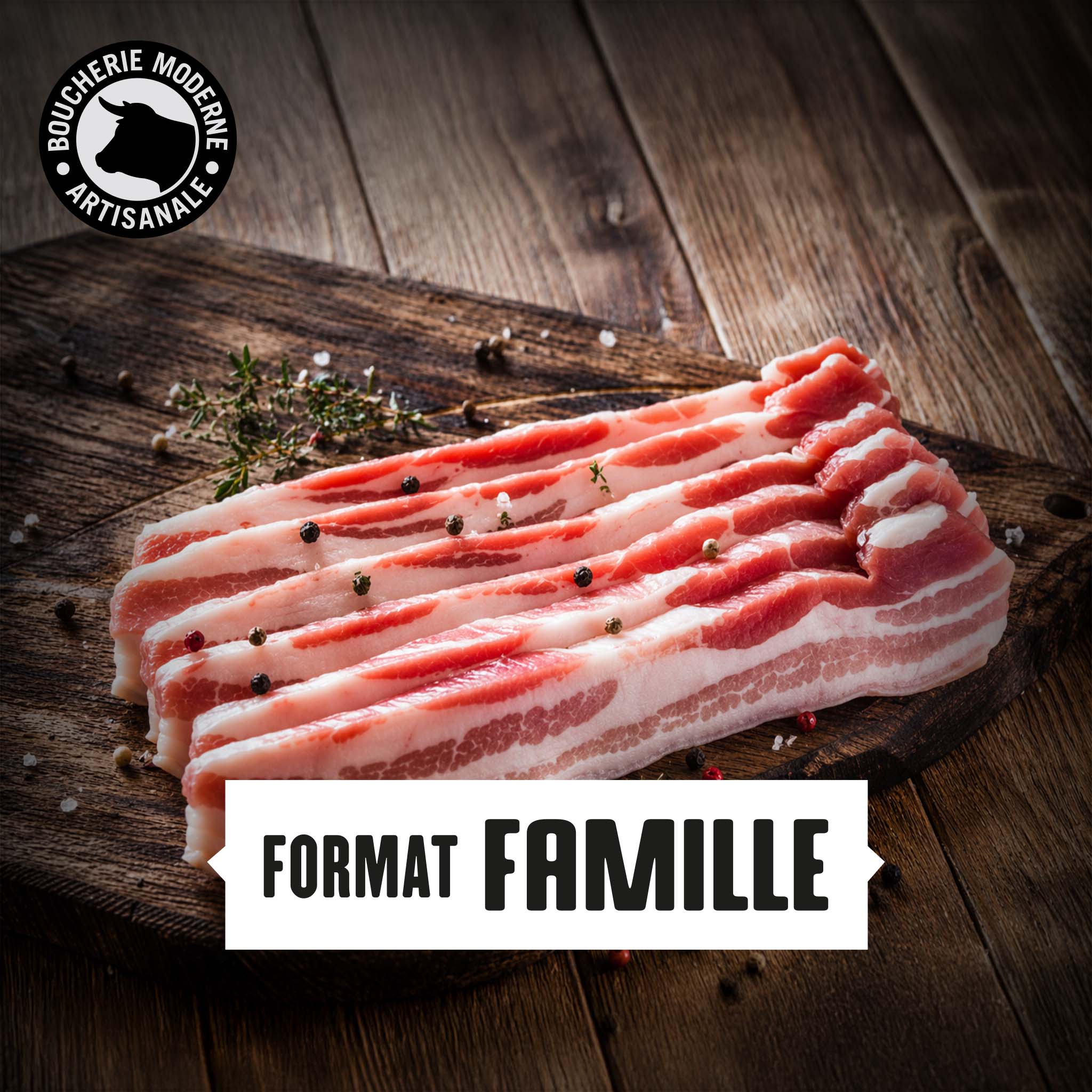 Format Famille Poitrine de Porc tranchée de la Boucherie Moderne