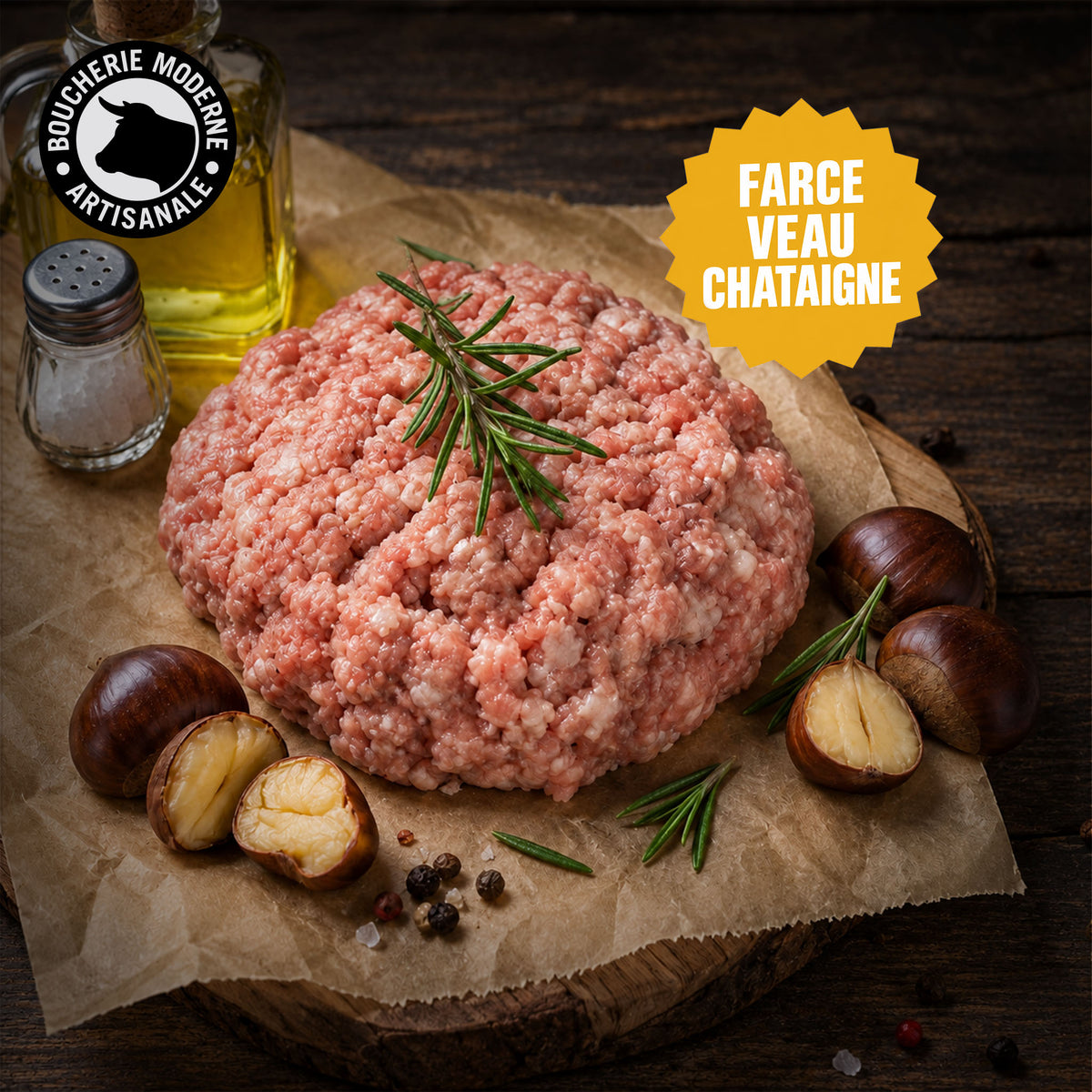 Une farce de veau moelleuse aux châtaignes, idéale pour vos volailles et recettes de fête.