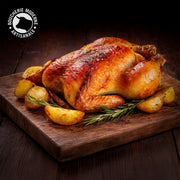 Poulet rôti Label Rouge accompagné de pommes de terre