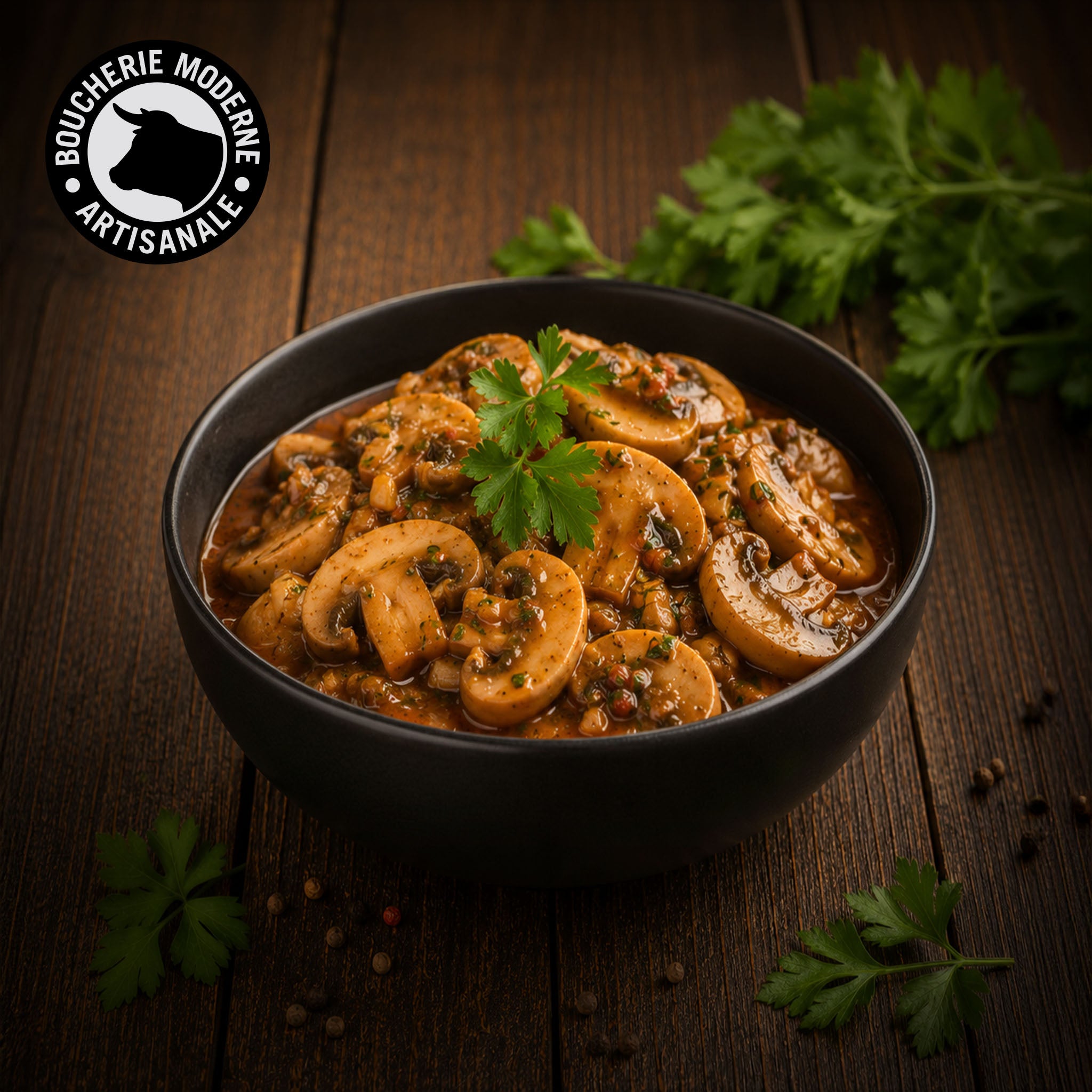 Champignons à la grecque, recette méditerranéenne parfumée et acidulée.