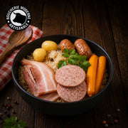 Choucroute garnie artisanale, généreuse et authentique.