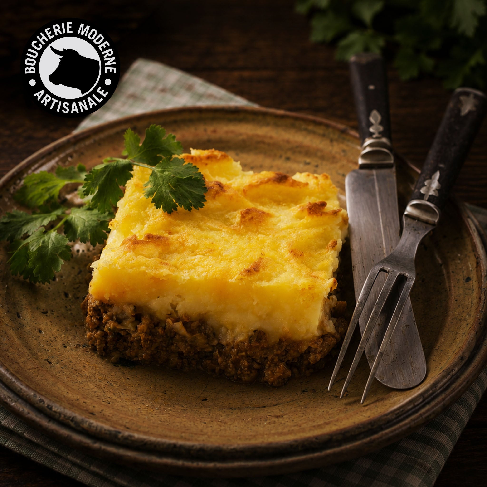 Hachis parmentier maison, généreux et réconfortant.