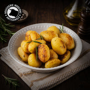 Pommes de terre rôties façon rôtisserie, dorées et savoureuses.
