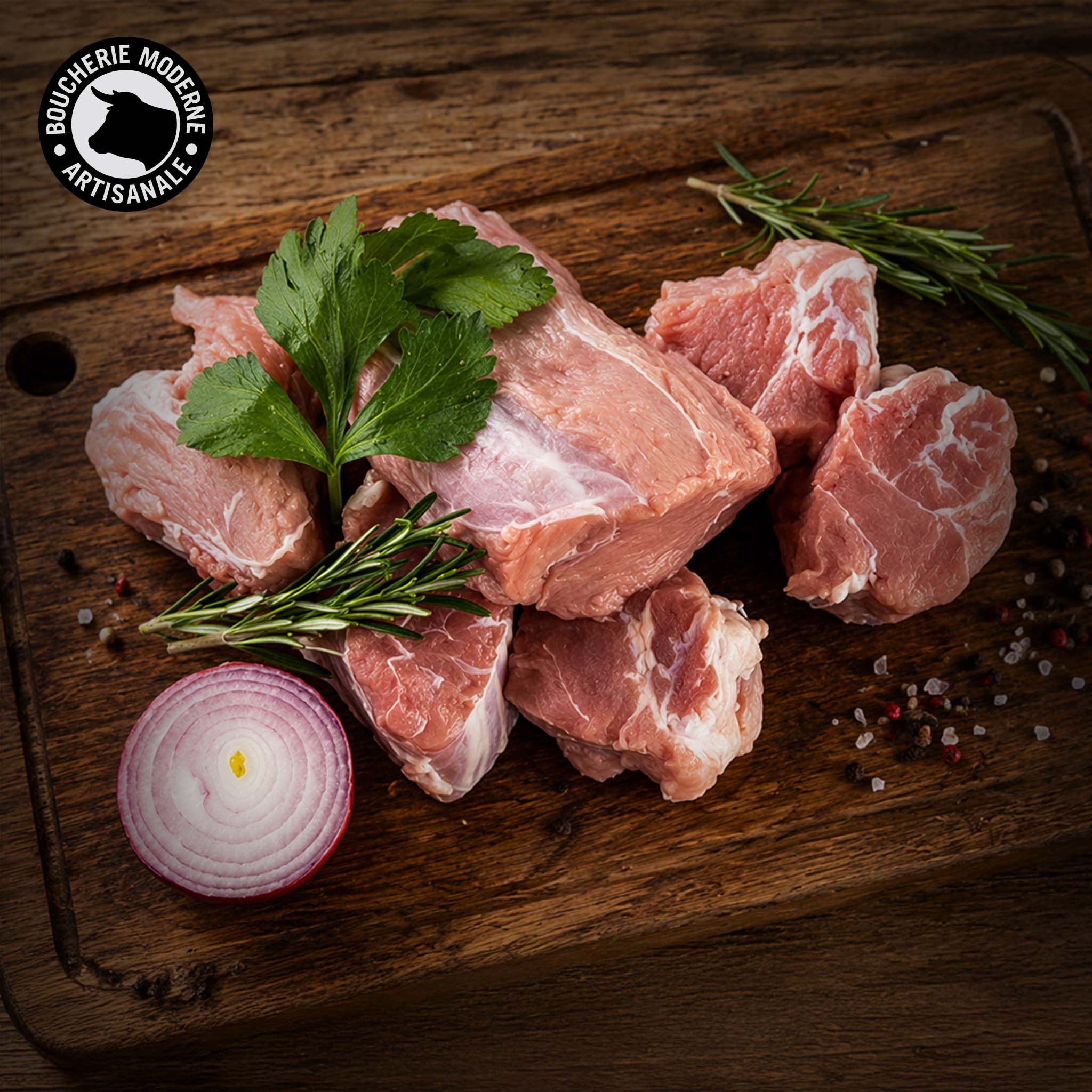 Épaule de veau désossée, moelleuse et fondante, parfaite pour les mijotés.
