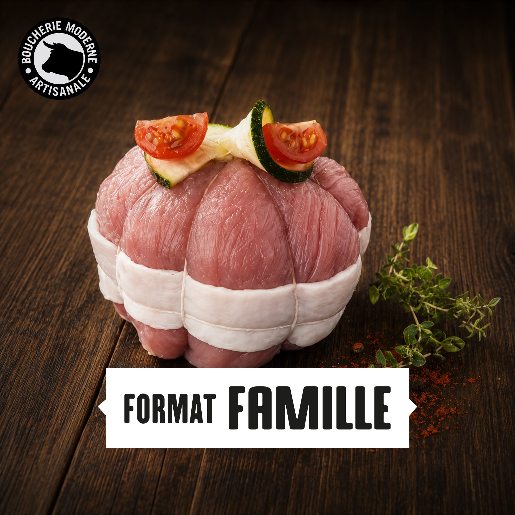 Paupiette de veau maison format famille, moelleuse et généreuse, prête à mijoter.