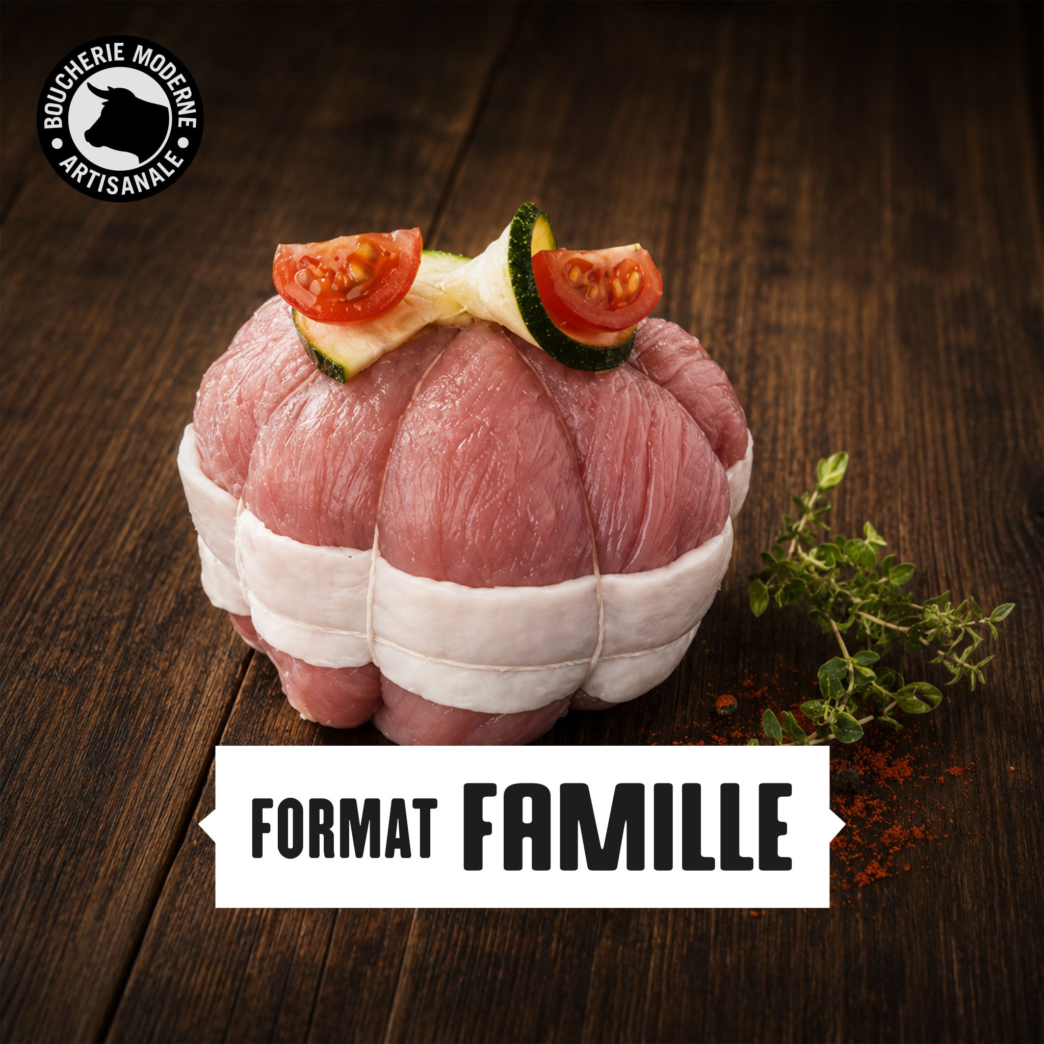 Paupiette de veau maison format famille, moelleuse et généreuse, prête à mijoter.