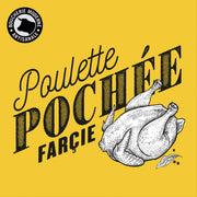 Poulette pochée farcie au foie gras et morilles, plat d’exception au goût raffiné.