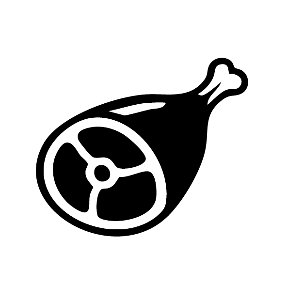 Picto Jambons : Sélectionné avec la même exigence que nos viandes.